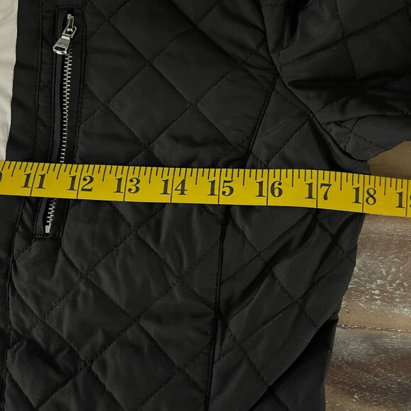 Lauren Ralph Lauren Women Quilted Jacket Size S Black Moto Preppy Old Money City - Picture 7 of 8